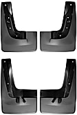 110043-120043 Front and Rear, Driver and Passenger Side Mud Flaps, Black, Plastic, DigitalFit Series