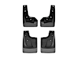 110093-120192 Front and Rear, Driver and Passenger Side Mud Flaps, Black, Thermoplastic, No-Drill Series