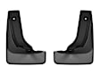 110203 Front, Driver and Passenger Side Mud Flaps, Black, Thermoplastic, No-Drill Series