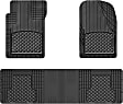 11AVMOTHSB Universal Front and Rear Floor Mats, Black, Rubberized Thermoplastic, Front (27 in. Length x 19 in. Width), Rear (16 in. Length x 56 in. Width), Trim To Fit