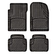 11AVMSB All-Vehicle Trim-to-Fit Series Flat Floor Mat, Black Made of Rubberized Thermoplastic Elastomer