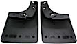 120008 Rear, Driver and Passenger Side Mud Flaps, Black, Plastic, DigitalFit Series