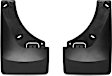 2013 GMC Yukon - Rear, Driver and Passenger Side Mud Flaps, without Fender Flares, without Factory Power Running Boards, Black, Plastic