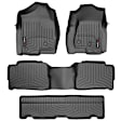 2005 Chevrolet Tahoe - FloorLiner Series, Black, Front, Second and Third Row, Molded Floor Liner, Sport Utility, Made of Rubberized Thermoplastic Polyolefins
