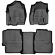 440031-440622 Front and Rear FloorLiner Series Molded Floor Liner, Black Made of Rubberized Thermoplastic Polyolefins