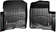 2005 Ford F-150 - FloorLiner Series, Black, Front Row, Molded Floor Liner, Standard Cab Pickup, Without Floor Mounted Manual 4x4 Shifter, Made of Rubberized Thermoplastic Polyolefins
