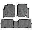 44011-1-2 Front and Rear FloorLiner Series Molded Floor Liner, Black Made of Rubberized Thermoplastic Polyolefins