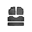 2007 Honda Ridgeline - FloorLiner Series, Black, Front and Rear, Molded Floor Liner, Crew Cab Pickup, Made of Rubberized Thermoplastic Polyolefins