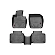 441018-1-2 Front and Rear FloorLiner Series Molded Floor Liner, Black Made of Rubberized Thermoplastic Elastomer