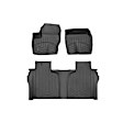 441436-1-2IM Front and Rear FloorLiner Series Molded Floor Liner, Black Made of Rubberized Thermoplastic Elastomer