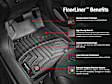 4415113 Second Row FloorLiner Series Molded Floor Liner, Black Made of Rubberized Thermoplastic Polyolefins