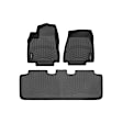 2020 Tesla Model Y - FloorLiner Series, Black, Front and Rear, Molded Floor Liner, Sport Utility, Made of Rubberized Thermoplastic Elastomer