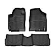 44211-1-4 Front and Rear FloorLiner Series Molded Floor Liner, Black Made of Rubberized Thermoplastic Elastomer