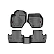 44234-1-3 Front and Rear FloorLiner Series Molded Floor Liner, Black Made of Rubberized Thermoplastic Elastomer