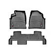 442511-441112 Front and Rear FloorLiner Series Molded Floor Liner, Black Made of Rubberized Thermoplastic Elastomer