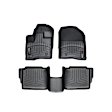 443021-442702 Front and Second Row FloorLiner Series Molded Floor Liner, Black Made of Rubberized Thermoplastic Elastomer