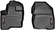 2015 Ford Flex - FloorLiner Series, Black, Front, Second and Third Row, Molded Floor Liner, Sport Utility, 2nd row liner may require trim along designated lines to accommodate Opt. 2nd row console., Made of Rubberized Thermoplastic Polyolefins