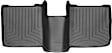 2015 Ford Flex - FloorLiner Series, Black, Front, Second and Third Row, Molded Floor Liner, Sport Utility, 2nd row liner may require trim along designated lines to accommodate Opt. 2nd row console., Made of Rubberized Thermoplastic Polyolefins