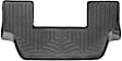 2015 Ford Flex - FloorLiner Series, Black, Front, Second and Third Row, Molded Floor Liner, Sport Utility, 2nd row liner may require trim along designated lines to accommodate Opt. 2nd row console., Made of Rubberized Thermoplastic Polyolefins