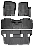 443531-44107-2-4 Front, Second and Third Row FloorLiner Series Molded Floor Liner, Black Made of Rubberized Thermoplastic Polyolefins