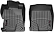 44373-1-2 Front and Rear FloorLiner Series Molded Floor Liner, Black Made of Rubberized Thermoplastic Polyolefins