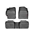 44400-1-2 Front and Rear FloorLiner Series Molded Floor Liner, Black Made of Rubberized Thermoplastic Elastomer