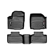 44404-1-3 Front and Rear FloorLiner Series Molded Floor Liner, Black Made of Rubberized Thermoplastic Elastomer