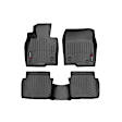 2018 Mazda 3 - FloorLiner Series, Black, Front and Rear, Molded Floor Liner, Sedan, Made of Rubberized Thermoplastic Elastomer