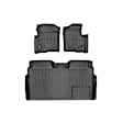 446111-441793 Front and Second Row FloorLiner Series Molded Floor Liner, Black Made of Rubberized Thermoplastic Elastomer