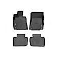 446241-445752 Front and Rear FloorLiner Series Molded Floor Liner, Black Made of Rubberized Thermoplastic Elastomer