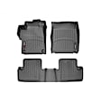 446521-443733 Front and Rear FloorLiner Series Molded Floor Liner, Black Made of Rubberized Thermoplastic Elastomer