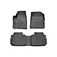44955-1-2 Front and Rear FloorLiner Series Molded Floor Liner, Black Made of Rubberized Thermoplastic Elastomer