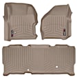 451251-450023 Front and Rear FloorLiner Series Molded Floor Liner, Tan Made of Rubberized Thermoplastic Polyolefins