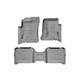 46025-1-2 Front and Rear FloorLiner Series Molded Floor Liner, Gray Made of Rubberized Thermoplastic Polyolefins