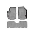 461176-1-2 Front and Rear All-weather Series Molded Floor Liner, Gray Made of Rubberized Thermoplastic Elastomer