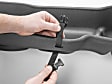 4S017 Under Seat Storage - Black, Thermoplastic, Direct Fit