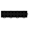 51T312RL BK-BK Floor Tile - Black, Universal