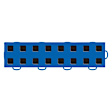 51T312RL BL-BK Floor Tile - Black and Blue, Universal