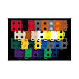 51T312RL RD-BK Floor Tile - Black and Red, Universal