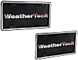 63027 License Plate Frame - Brushed Stainless with Black Trim, Eastman Durastar Polymer, Universal, Sold Individually