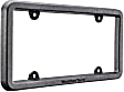8ALPBF1 License Plate Frame - Black Textured, Polycarbonate, Universal, Sold Individually