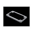 8AMPF2 Motorcycle Billet Plate Frames - Clear Bright Silver, Aluminum, Sold individually