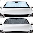 TS1314 Sun Shade, Direct Fit - Black and Silver, Reflective Film