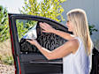 TS1427 Sun Shade - Silver/Black, Reflective/Absorbent Film, Direct Fit, Sold Individually