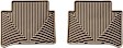W105TN Second Row All-weather Series Flat Floor Mat, Tan Made of Rubberized Thermoplastic Elastomer