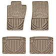 W11TN-W20TN Front and Rear All-weather Series Flat Floor Mat, Tan Made of Rubberized Thermoplastic Elastomer