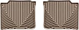 W129TN Second Row All-weather Series Flat Floor Mat, Tan Made of Rubberized Thermoplastic Elastomer