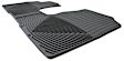 W161 Front Row All-weather Series Flat Floor Mat, Black Made of Rubberized Thermoplastic Elastomer