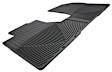 W161 Front Row All-weather Series Flat Floor Mat, Black Made of Rubberized Thermoplastic Elastomer