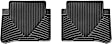 W164 Second Row All-weather Series Flat Floor Mat, Black Made of Rubberized Thermoplastic Elastomer